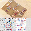 Nail Art Ink Smudge Stickers Playful Graffiti Cute Nail Decals Fresh Children