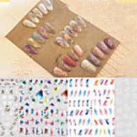 Nail Art Ink Smudge Stickers Playful Graffiti Cute Nail Decals Fresh Children