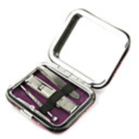 Nail Clipper Suit Metal Pink Oblong Box