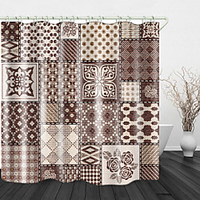 National Customs Print Waterproof Fabric Shower Curtain for Bathroom Home Decor Covered Bathtub Curtains Liner Includes with Hooks
