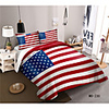 National Flag Series American Flag 3D Digital Print 3-Piece Duvet Cover Set Hotel Bedding Sets Comforter Cover with Soft Lightweight Microfiber(Include 1 Duvet Cover and 1or 2 Pillowcases)