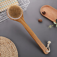Natural Bristle Bath Brush Exfoliating Wooden Body MAssage SHower Brush SPA Woman MAn Skin Care Dry Body Brush 1 pcs Easy to clean Cleaning Bristle Bathroom miniinthebox