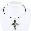 Natural Cowry Cross Style Pendant for Women (Assorted Color)
