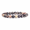 natural exotica jasper gemstone 8mm round beads stretch bracelet 7 inch miniinthebox