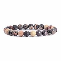natural exotica jasper gemstone 8mm round beads stretch bracelet 7 inch miniinthebox