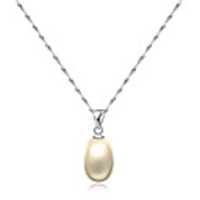 Natural Fresh Water Pearl Sterling Silver Pendant Necklace
