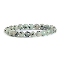 natural kiwi jasper gemstone 8mm round beads stretch bracelet 7 unisex
