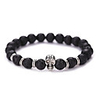 Natural Stone Bead Bracelet Beads Skull Vintage Fashion Synthetic Gemstones Bracelet Jewelry Black For Christmas Gifts Party Daily Casual
