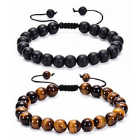 Natural stone lava rock bead bracelet men chakra bracelet women yoga stretch diffuser bracelet