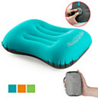 Naturehike Camping Travel Pillow Camping Pillow Outdoor Camping Breathable Inflatable Ultra Light (UL) Stretchy TPU Polyster Coated Fabric 433212 cm for Camping / Hiking / Caving Traveling All
