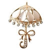 navachi 18k gold plated white created-opal crystal umbrella az7931b brooch pins miniinthebox