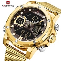 NAVIFORCE Digital Watch for Men Analog - Digital Digital Stylish Stylish Formal Style Waterproof Calendar LCD Alloy Alloy Fashion miniinthebox