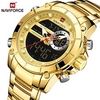 NAVIFORCE Quartz Watch for Men Analog - Digital Quartz Stylish Stylish Big Face Waterproof Calendar Alarm Clock Alloy Alloy Fashion miniinthebox