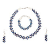 Navy Blue Faceted Zircon Jewelry Set