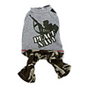 Navy Marine Style Pants Set for Dogs (XS-XL,  Gray)