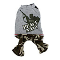 Navy Marine Style Pants Set for Dogs (XS-XL,  Gray)