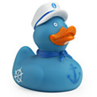 Navy Sailor Style Blue Mini Rubber Duck