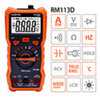 NCV Digital Multimeter 6000 Counts Auto Ranging AC/DC Voltage Meter Flash Back Light Large Screen