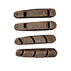 NEASTY V-brake Pads Wearable High Strength High Elasticity Non-Skid Durable For Road Bike Cycling Bicycle Rubber Brown 4 pcs