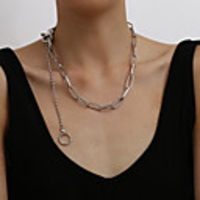Necklace Classic Simple Punk Iron Silver 40 cm Necklace Jewelry For Masquerade Street