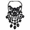 necklaces for women rhinestone statement necklace with clear crystals gun-black chain bead collar necklace costume jewelry 1 pc-hl23 black and white