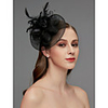 Net Fascinators / Headdress / Headpiece with Feather / Flower / Trim 1 Piece Wedding / Special Occasion / Tea Party Headpiece