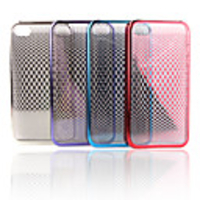 Net Pattern Ultrathin Protective Hard Case for iPhone4(3 Pack, Random Colors)