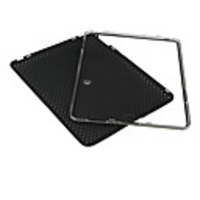 Net Style Back Case with Removable Frame Stand for iPad (Black)