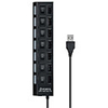 New 7 Ports LED USB 2.0 Adapter Hub Power on/off Switch For PC Laptop