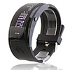 New arrive 108 White LED Black Band Wrist Watch with 10 Welcome Letters Importable