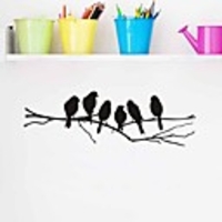 New Bird Printed Halloween Wall Stickers Room Decoration Decal Removable Black Bird Tree PVC Branch Art Home Mural Decoration