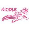New Cartoon Stickers Pink Horse Self Adhesive Wall Stickers Creative Children