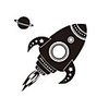 New Cartoon Stickers Space Star Rocket Self Adhesive Wall Stickers Creative Children