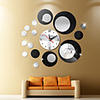 New Clock Watch Wall Clocks 3d Diy Acrylic Mirror Stickers Home Decoration Living Room Quartz Needle Wall Mute Clock