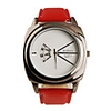 New Design PU Leather Band Mystical Dial Quartz Men Women Wrist Watch - Red