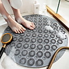New Environmentally Friendly Pvc Round Bathroom Non-slip Floor Mat,  Household Bathroom Shower Room Suction Cup Hydrophobic Massage Foot Mat