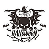 New Halloween Decorations Skeleton Bat Self Adhesive Wall Stickers Creative Indoor Car Wall Decoration