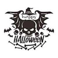 New Halloween Decorations Skeleton Bat Self Adhesive Wall Stickers Creative Indoor Car Wall Decoration