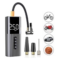 New Inflatable Pump Mini Portable Air Compressor with LED Lighting Tyre Inflator 12V 60W Wire Air Pump for Car Bicycle balls miniinthebox