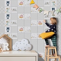 New Kitchen Oil-proof And Waterproof Tile Stickers Crystal Film Cartoon Rainbow Pattern Tile Renovation Thickened Wall Stickers miniinthebox