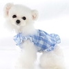 New Pet Clothes Spring and Summer Small Dog Dog Thin Section Large Plaid Flying Sleeve Skirt miniinthebox