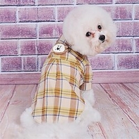 New Pet Dog Clothes Cute Lion Plaid Shirt Small Dog Summer Thin Clothes miniinthebox
