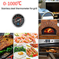 New Stainless Steel Grill Smoker for BBQ Temperature Meter 0-1000 Night Fluorescent Degree Celsius Stainless Steel BBQ Therm
