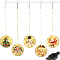 New Star String Lights Christmas Atmosphere Curtain Window Decoration Room Decoration LED Lights Sucker Hanging Lights Dropship
