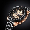 New Va-2322 Black Gold Non-Automatic Mechanical Multi-Function Watch Men