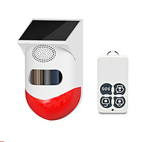 new wireless solar infrared alarm detector siren motion sensor detector for home garden yard outdoor with rf433 remote control miniinthebox