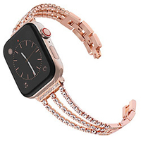 New Women Diamond Watch Band For Apple Watch 40mm/44mm/38mm/42mm iWatch Series 4 3 2 1 Stainless Steel Strap Sport Bracelet miniinthebox