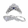 newshe wedding engagement ring set for women 925 sterling silver 3pcs 1.4ct pear white cz size 8