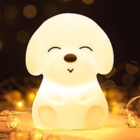 Night Light for Girls Baby Boy Toddler Gifts Cute Puppy Night Lights Squishy Silicone Lamps 7 Color Changing USB Rechargeable Portable Dog Animal Night Lights Decorative Lamp miniinthebox