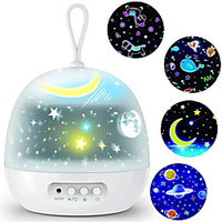 Night Light Projector Delicacy 4 Set Films 360 Rotating 8 Lighting Modes LED Night Lights Lamp for Kids Baby Bedroom Decoration miniinthebox